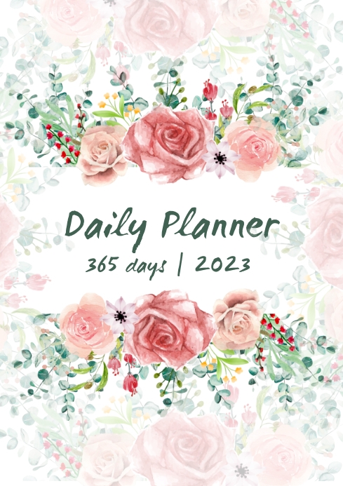 Daily planner - journal cover flowers Template | PosterMyWall