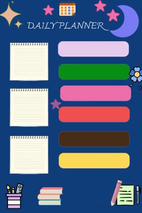 Daily Planner Template Poster