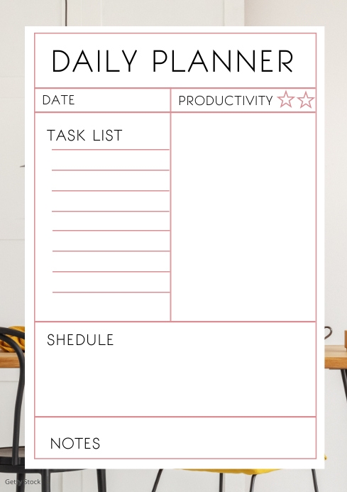 Daily Planner With Workplace Template PosterMyWall
