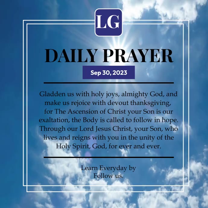 Pray Posts Daily Prayer Post Template | PosterMyWall