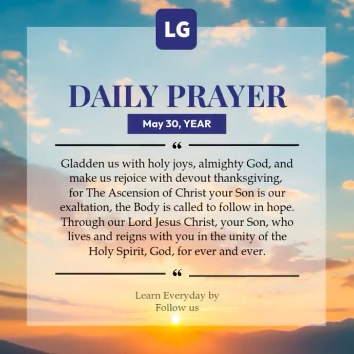Pray Posts Daily Prayer Post Template | PosterMyWall