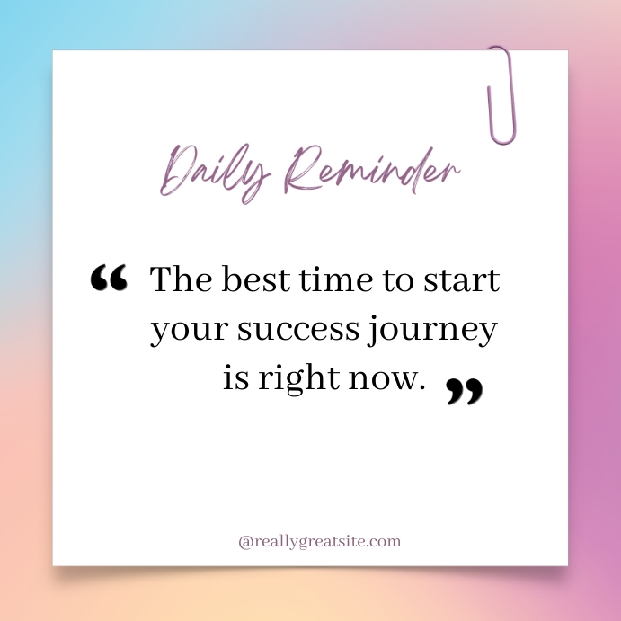 Daily Reminder Template | PosterMyWall