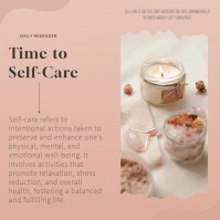 Daily Reminder to Self Care Instagram Post template