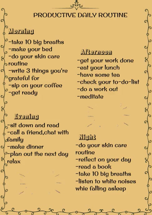 daily routine Template | PosterMyWall