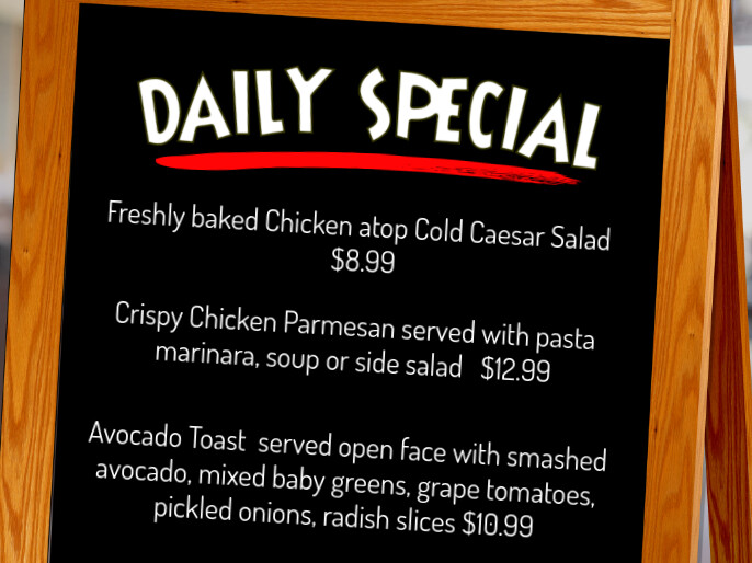 Daily Special, Menu Board Template PosterMyWall