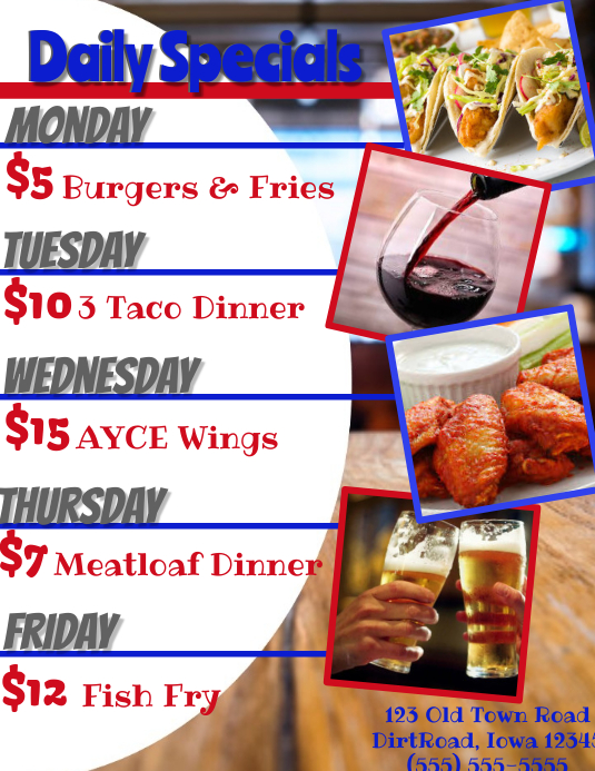 Daily Specials 2 Template PosterMyWall