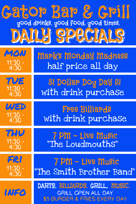 Daily Specials Template PosterMyWall