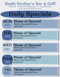 Daily Specials Menu Template | PosterMyWall