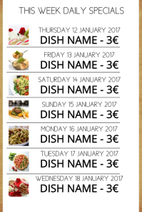 Daily Menu Template | PosterMyWall