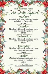Daily Specials Menu Tabloid template | PosterMyWall Daily Specials Menu Tabloid template | PosterMyWall