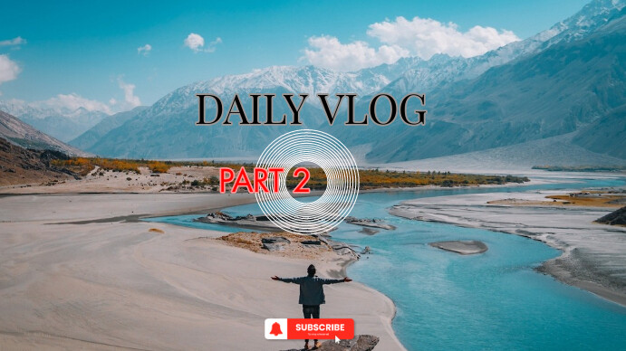 Daily vlog youtube thumbnail template