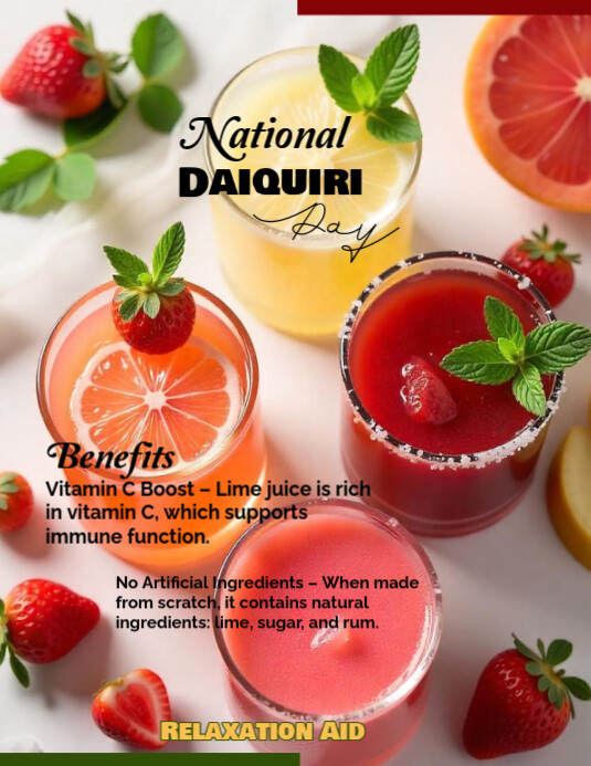 Daiquiri Day Folheto (US Letter) template