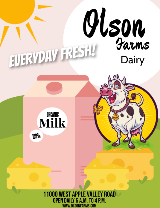 Flyer Daity DAIRY | PosterMyWall