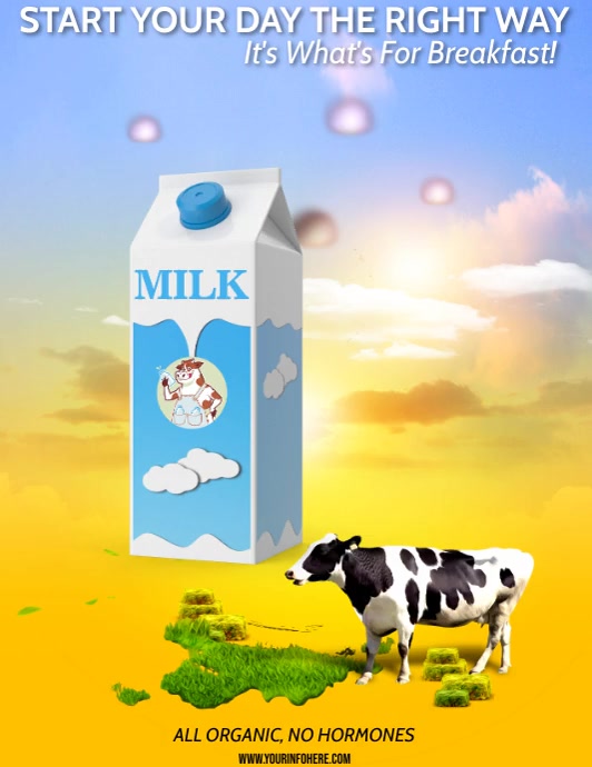 DAIRY (WITH OPTIONAL SOUND) Flyer (US Letter) template