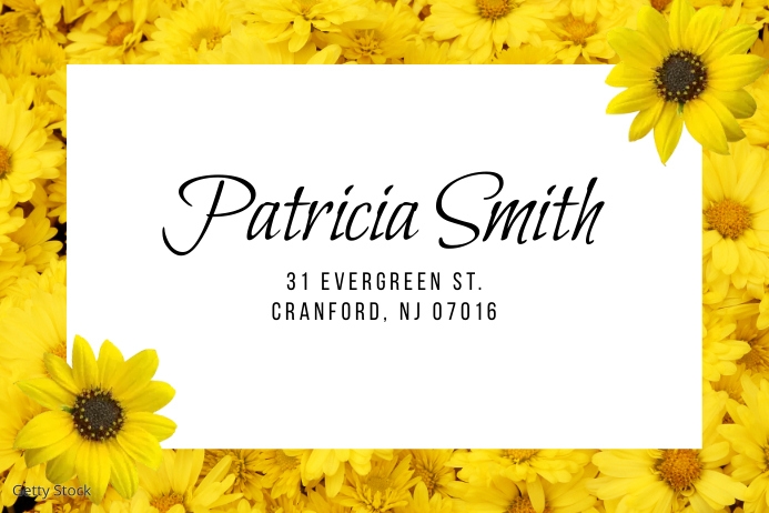 Daisies background female address label Template | PosterMyWall