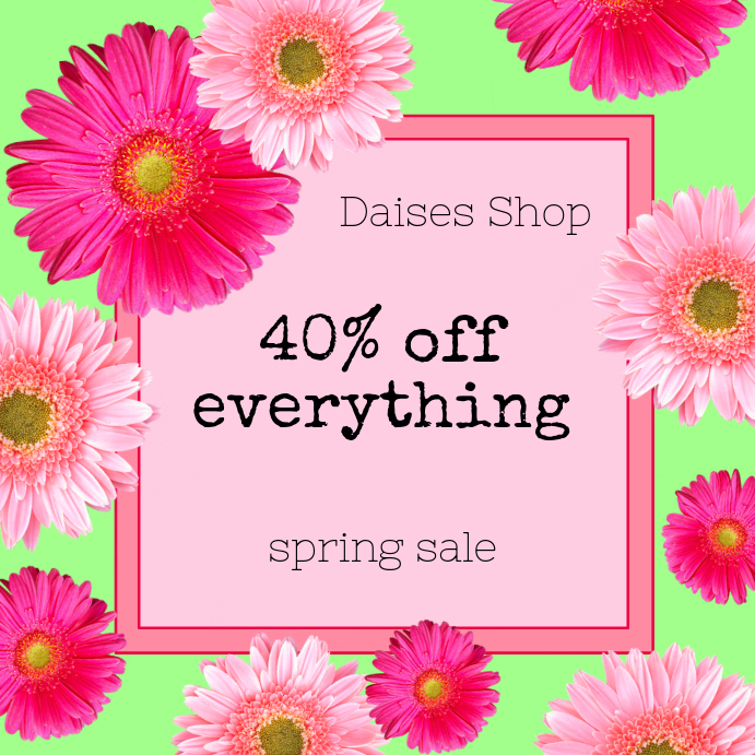 Daisy Spring Sale Instagram Plasing template