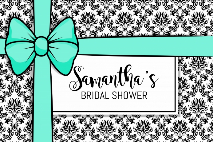 Damask Bridal Shower Poster template