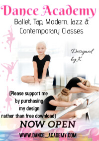Dance Academy Flyer A5 template