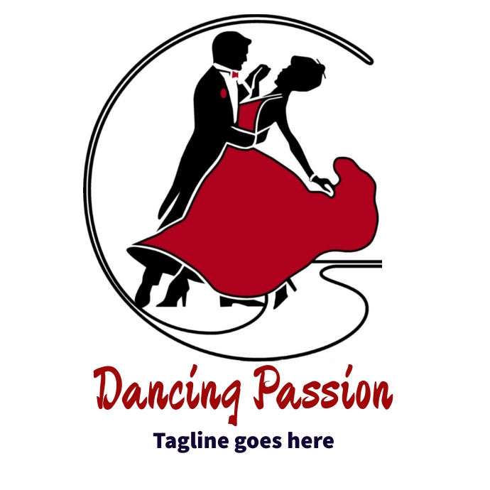 Dance academy logo, dance school logo (1) template