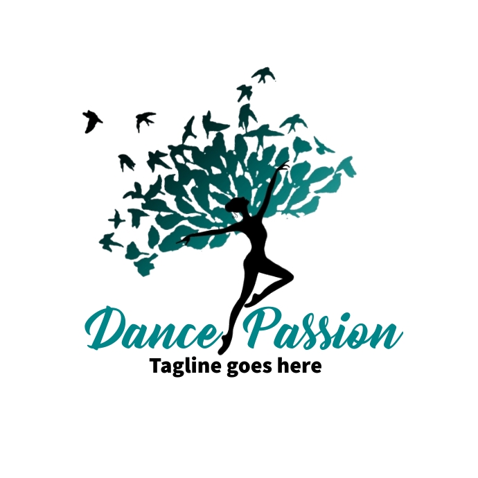 Dance academy logo, dance school logo (1) template