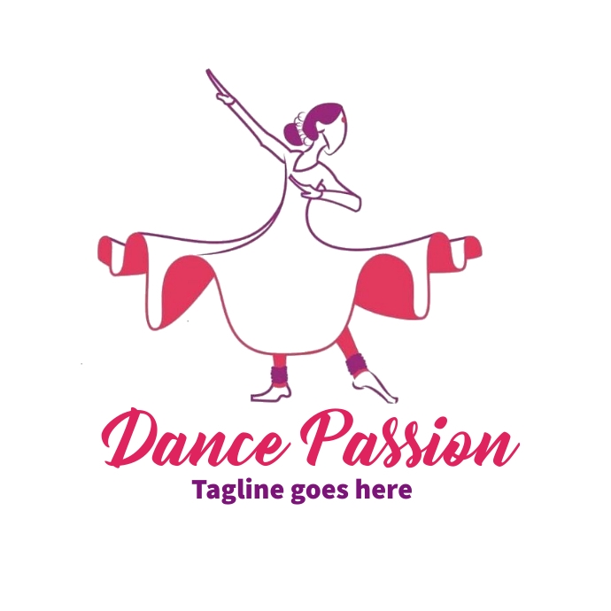 Dance academy logo, dance school logo (2) template