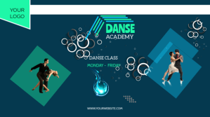dance academy marketing poster template
