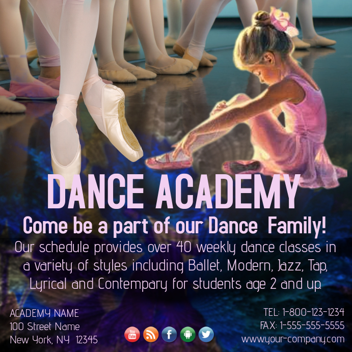 Dance Academy Template Instagram 帖子