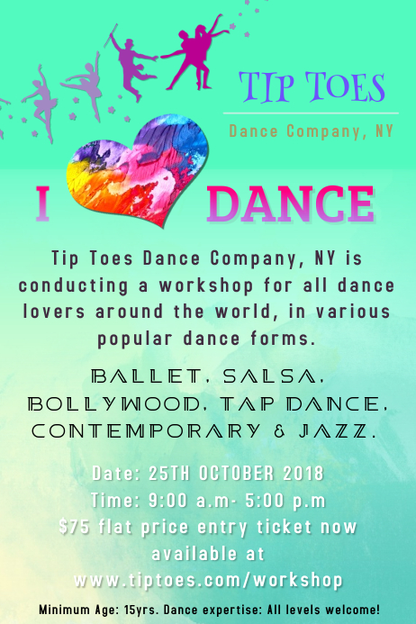 Dance Academy Workshop Poster Template Postermywall