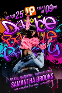 Dance Battle Party Plakkaat template