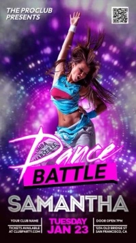 Dance Battle Poster Instagram Story template
