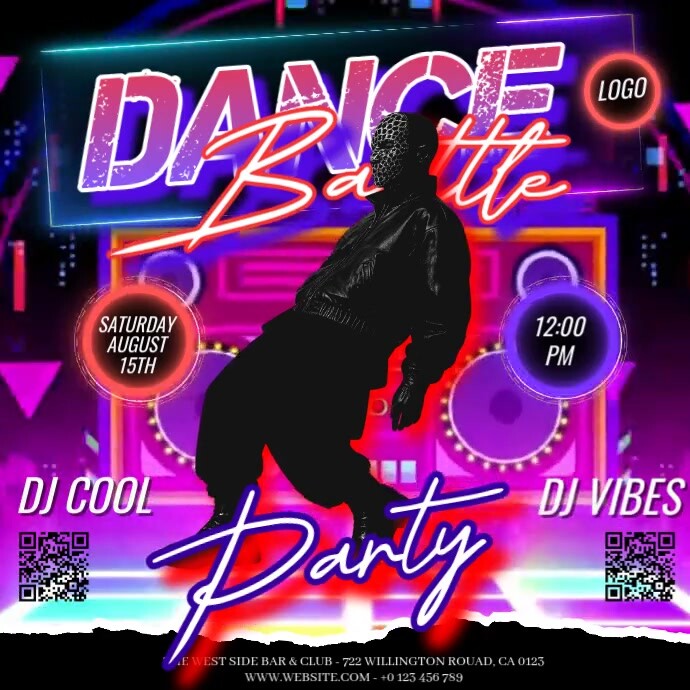 Dance Battle Template Vierkant (1:1)