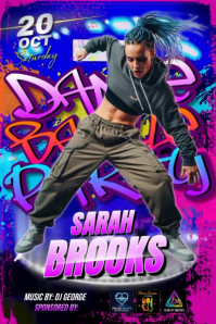 Dance Battle Urban Party Poster template
