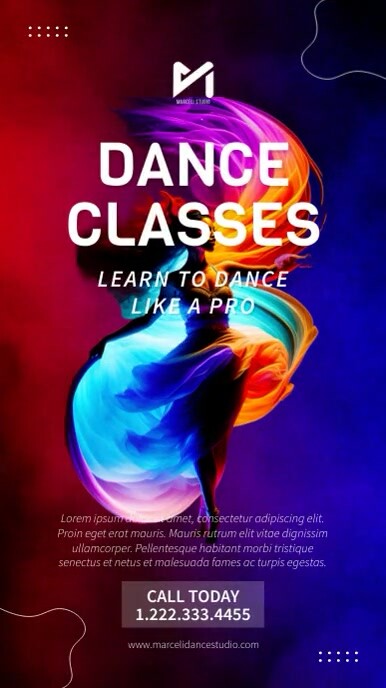 Dance Classes 9:16 Video Template Digital Display (9:16)