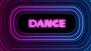 Purple Dance Event Tampilan Digital Template