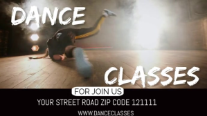 Hitam DANCE CLASSES YouTube Thumbnail Template