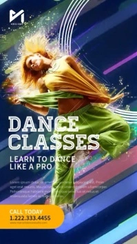 Dance Classes Social Media Template Digital Display (9:16)
