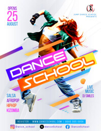 Dance classes training school lessons coaching fitness teacher program social media poster template Flyer (US Letter)