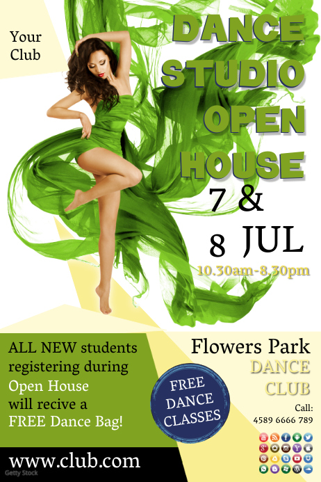 dance classes15 Poster template