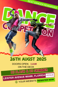 Dance Competition Ad Flyer 海报 template