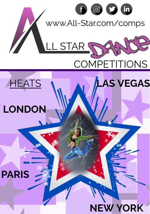 Dance Competition Event Flyer A5 template