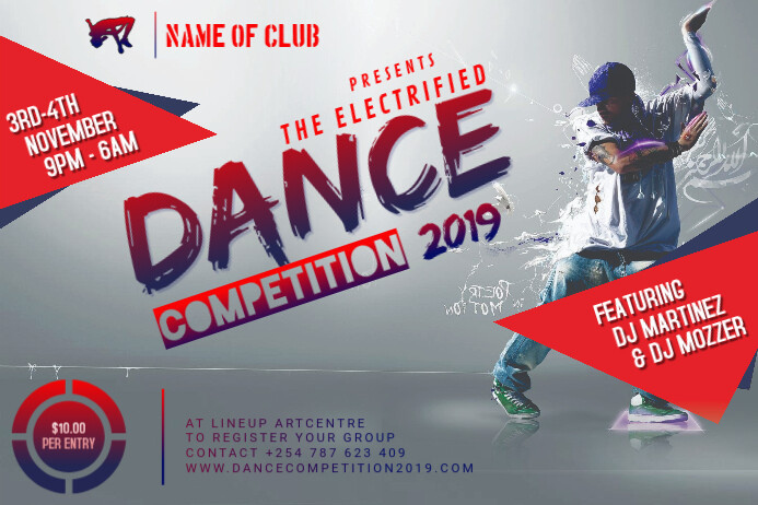 Dance Competition Flyer Template Postermywall