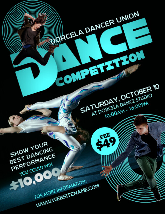 Competiotn Event Dance Competition Flyer Template | PosterMyWall
