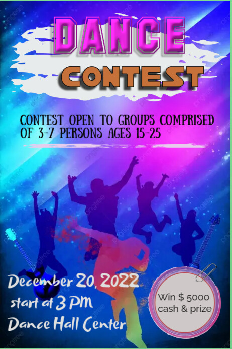 Sample Program For Contest Dance contest Template | PosterMyWall