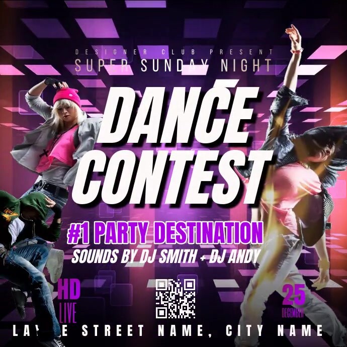 Dance Contest Video Template | PosterMyWall