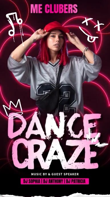 Dance Craze Night Ecrã digital (9:16) template