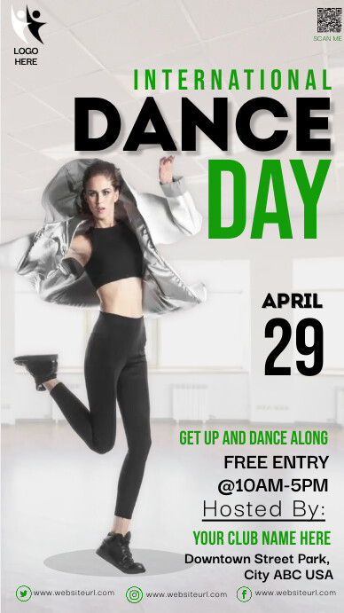 dance day, event Instagram 快拍 template