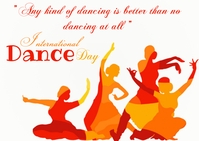 Dance Day Kartu Pos template
