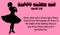 Dance day Etiqueta template