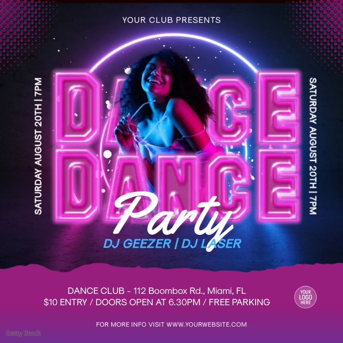 Dance Event Social Media Instagram Post template