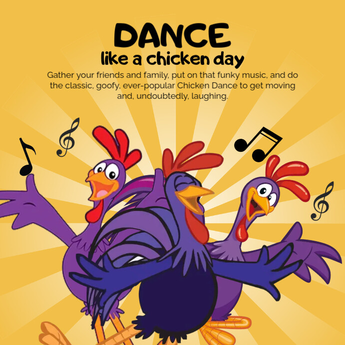 Chicken Dance Sticker Dance Like A Chicken Day Instagram Post Template | PosterMyWall